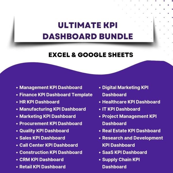 Evergreen KPI Dashboards (Excel Sheets & Google Doc)