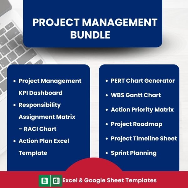 Evergreen Project Management Bundle (Excel and Google sheet)