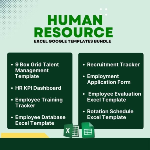 Human Resource Management Spreadsheet & Google Sheets Bundle